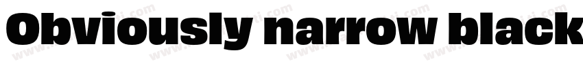Obviously narrow black字体转换